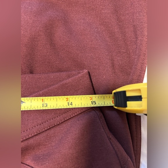 Simply Vera sz M stretch skinny pull on jeggings in rust, burgundy color - Picture 5 of 9